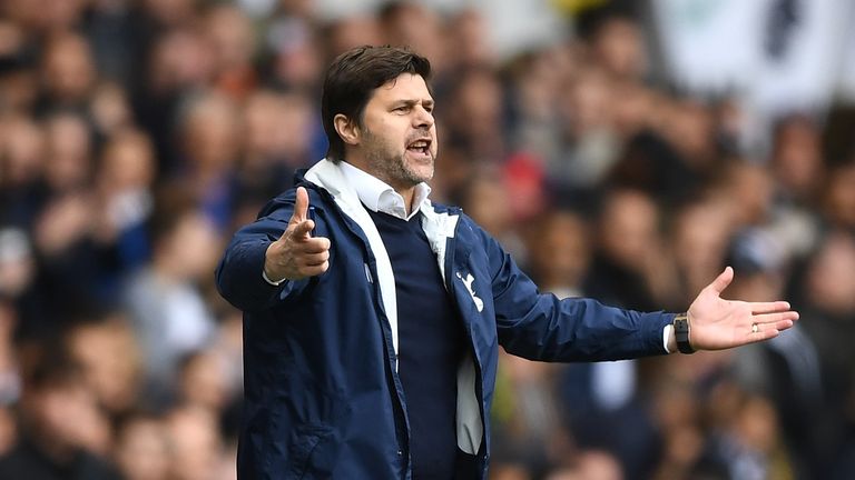 Mauricio Pochettino reacts on the touchline