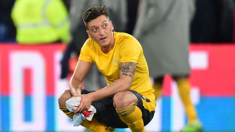 Mesut Ozil after Arsenal's Monday Night Football defeat at Crystal Palace