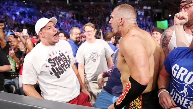 Rob Gronkowski helped friend Mojo Rawley to victory over Jinder Mahal  