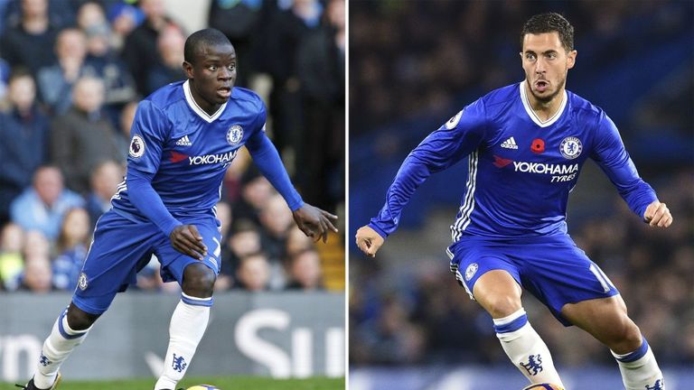 N'Golo Kante and Eden Hazard have both been nominated for the PFA's top award