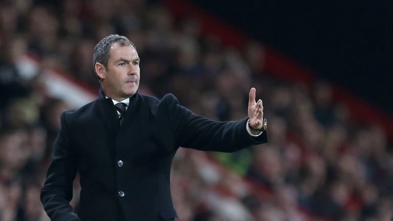 Swansea City head coach Paul Clement during the Premier League match at Bournemouth