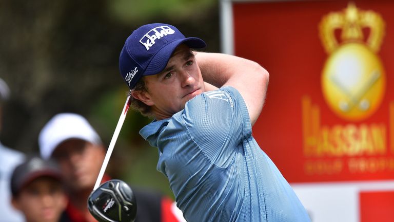 Paul Dunne during the fourth round of the Trophee Hassan II at Royal Golf Dar Es Salam
