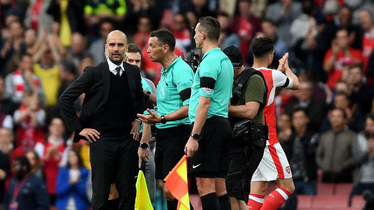 Pep Guardiola believes Manchester City should have been awarded a late penalty against Arsenal