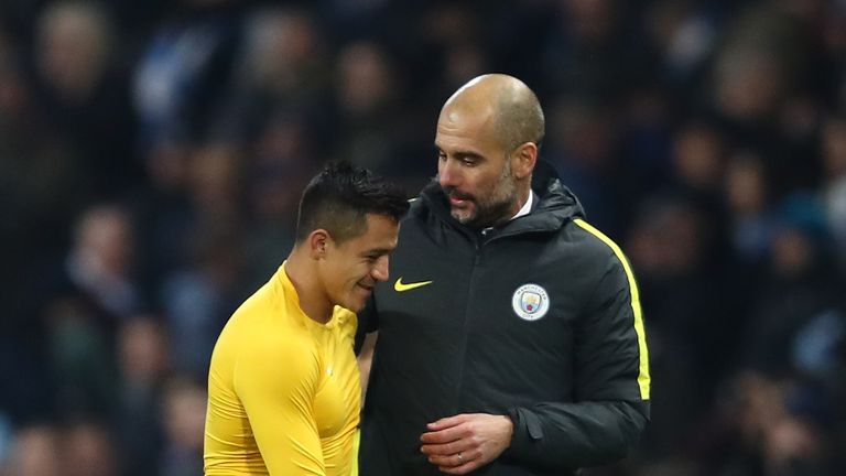Pep Guardiola expects a number of clubs will be monitoring Alexis Sanchez's contract situation at Arsenal