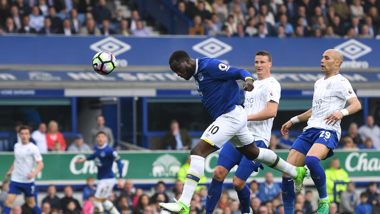 Romelu Lukaku's close-range header put Everton back on level terms