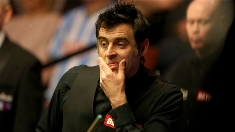 SHEFFIELD, ENGLAND - APRIL 15:  Ronnie O'Sullivan of England during the first round match against Gary Wilson of England on day one of the World Championsh