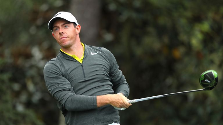 AUGUSTA, GA - APRIL 05:  Rory McIlroy of Northern Ireland plays a shot on the 15th tee during a practice round prior to the start of the 2017 Masters Tourn