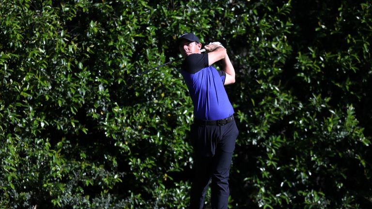 Rory McIlroy during a practice round prior to the start of the 2017 Masters 