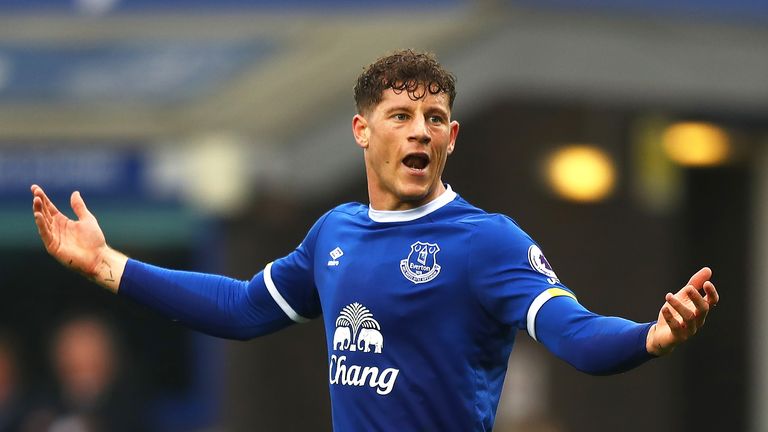 Ross Barkley reacts following Leicester's second goal at Goodison Park