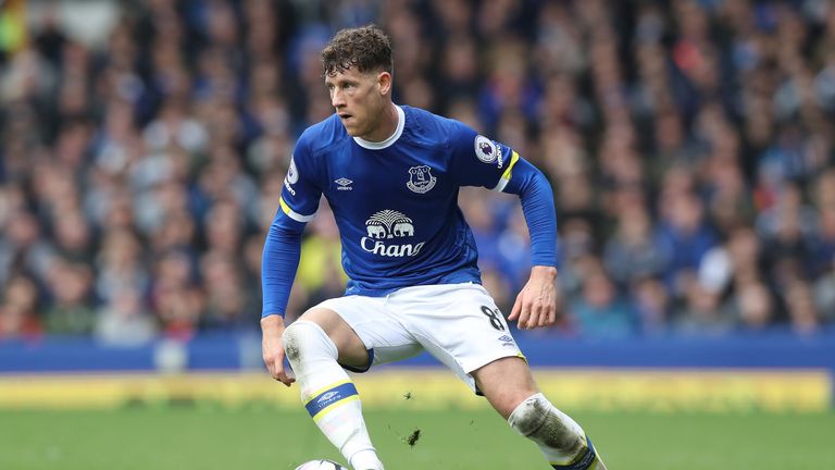 Ross Barkley in action against Burnley at Goodison Park