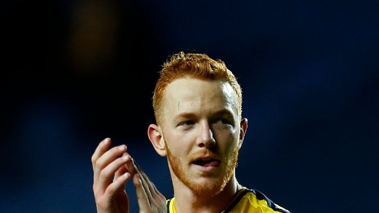 Oxford United's Ryan Taylor applauds the fans after the Sky Bet League Two match v Cambridge at the Kassam Stadium, Oxford, November 2015