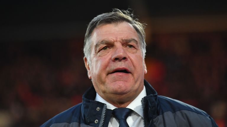 Sam Allardyce arrives for the clash with Spurs