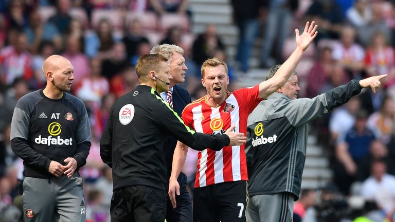 Sebastian Larsson was upset to be dismissed