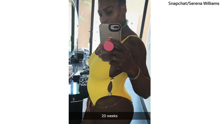 Serena Williams appeared to announce her pregnancy via social media