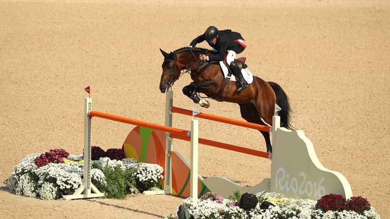 Skelton riding Big Star during the Equestrian Jumping Individual final