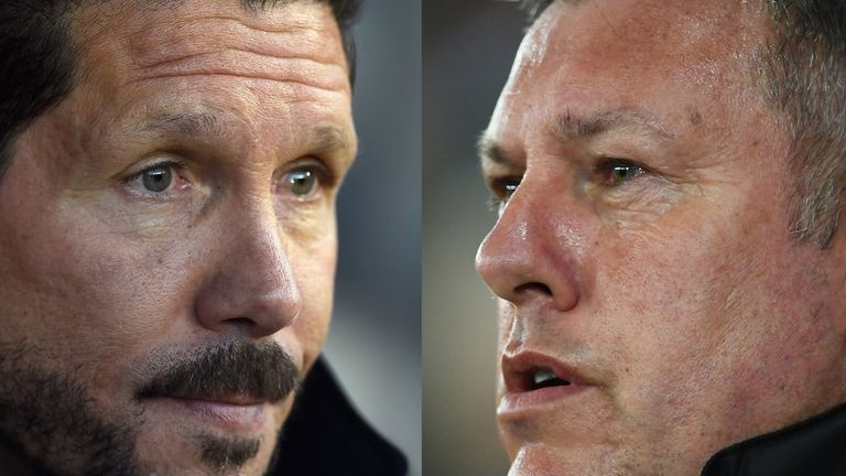 Diego Simeone will take on Craig Shakespeare on Wedneday