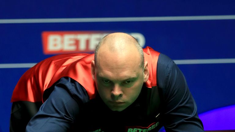 Stuart Bingham during his match against Peter Ebdon on day three of the Betfred Snooker World Championships at the Crucible Theatre, Sheffield.