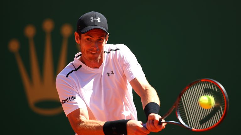 Andy Murray of Great Britain in action during his third round match against Albert Ramos-Vinolas of Spain