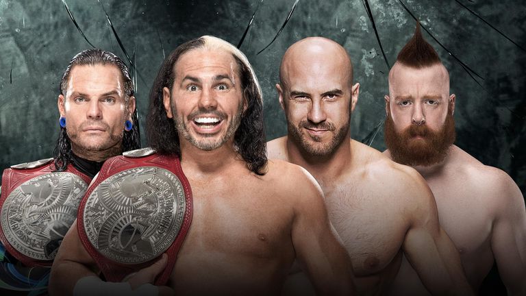 The Hardy Boyz put their RAW tag team titles on the line against Sheamus & Cesaro.