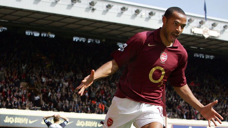 Thierry Henry rescues a point for Arsenal in the last north London derby at Highbury