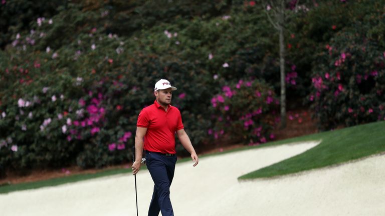 Tyrrell Hatton during a practice round prior to the start of the 2017 Masters Tournament 