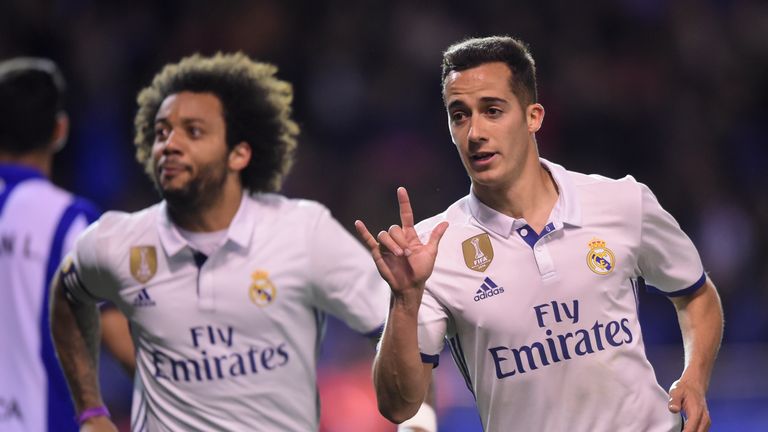 Lucas Vazquez (right) scored Real's third goal