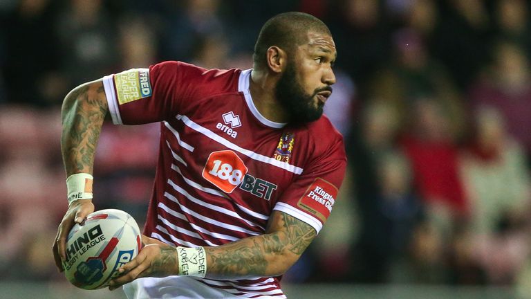 Wigan's Frank-Paul Nuuausala.