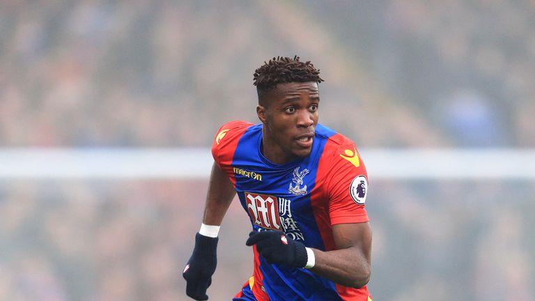 Crystal Palace's Wilfried Zaha during a Premier League match at Selhurst Park