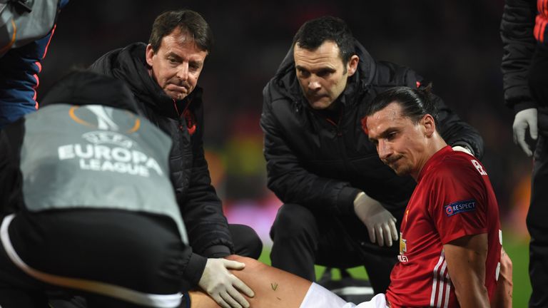 Zlatan Ibrahimovic is set to miss the rest of the season for Manchester United 