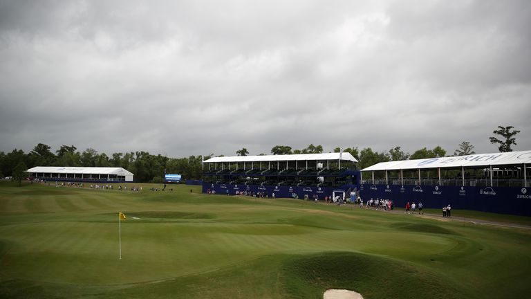 AVONDALE, LA - APRIL 30:  Play is suspensed due to inclement weather uring the final round of the Zurich Classic at TPC Louisiana on April 30, 2017 in Avon