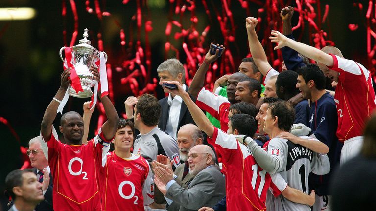 Arsenal couldn't retain the Premier League in 2004/05 but they did win the FA Cup against Manchester United