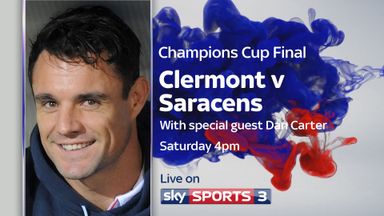 Dan Carter will be a special guest during the Sky Sports coverage of the Champions Cup final