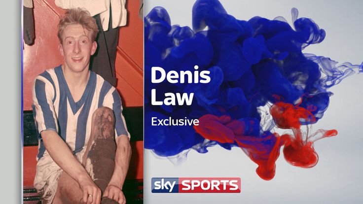 Denis Law exclusive interview graphic, pictured in his time at Huddersfield Town