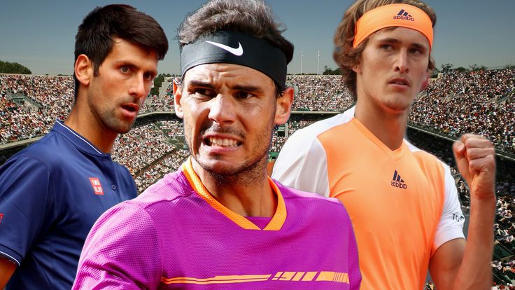 Novak Djokovic, Rafael Nadal, Alexander Zverev FRENCH OPEN GRAPHIC 2017