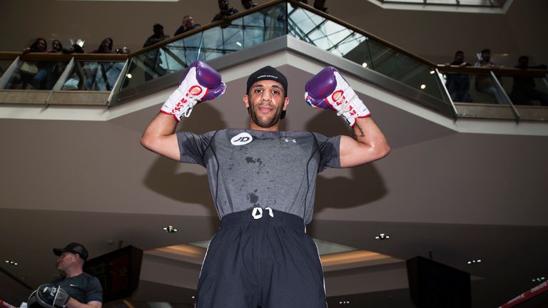 Kal Yafai takes part in a Open workout at the Bullring ahead of his WBA World Super-Flyweight title defence against Suguru Muranaka on Saturday Night at th