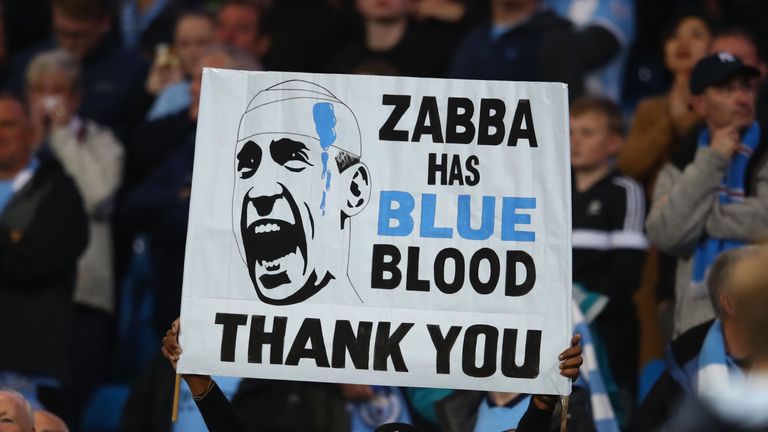 City supporters gave Zabaleta a rousing reception as he made his final appearance at the Etihad Stadium