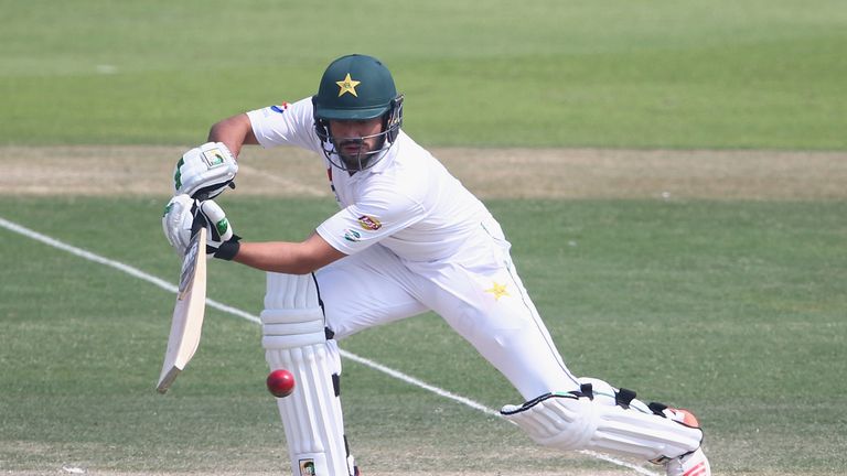 Mohammad Nawaz in Test action against the West Indies