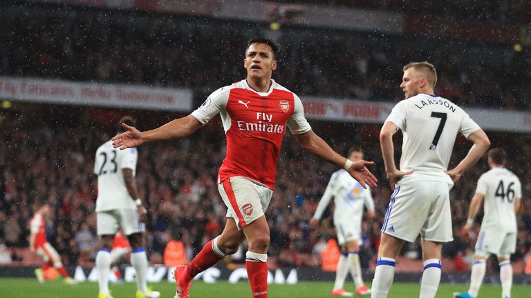 Alexis Sanchez kept Arsenal's slim Champions League hopes alive with a double against Sunderland