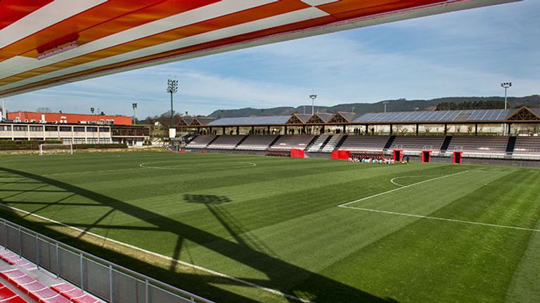 One of the training pitches at Athletic's Lezama training grond