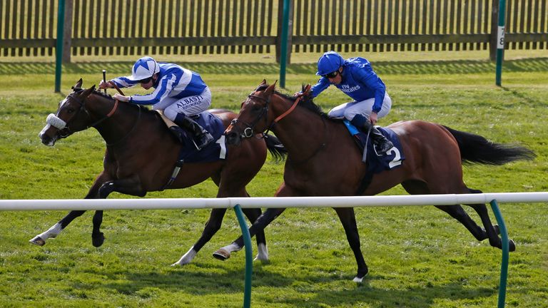 Beat The Bank (L) wins the EBF Stallions bet365 Conditions Stakes