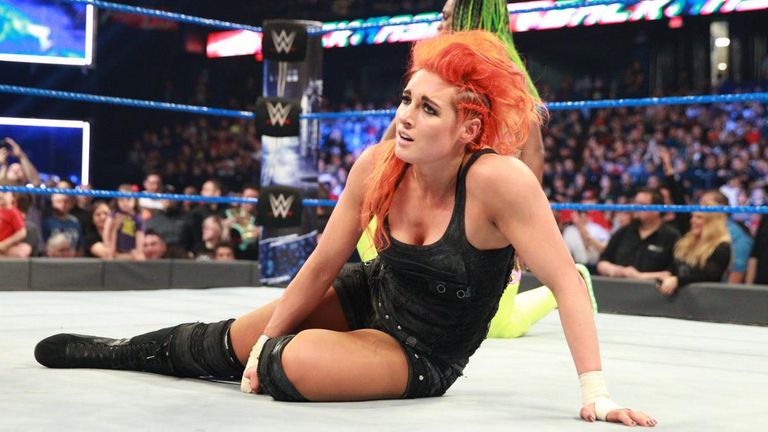 Becky Lynch came up short as she tapped out to Natalya in the six-woman tag match.