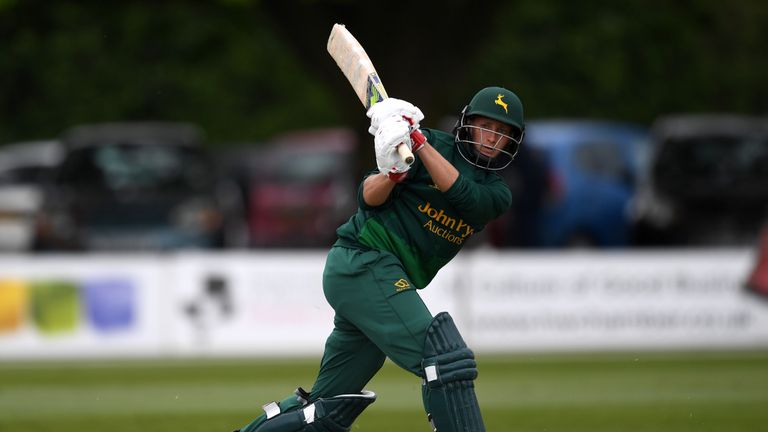 WORCESTER, ENGLAND - APRIL 27:  Billy Root of Worcestershire bats during the Royal London One-Day Cup match between Worcestershire and Nottinghamshire at N