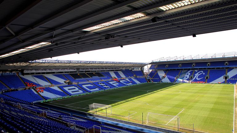 BIRMINGHAM, ENGLAND - FEBRUARY 25:   General view ahead of kick off in the npower Championship match between Birmingham City and Nottingham Forest, at St A