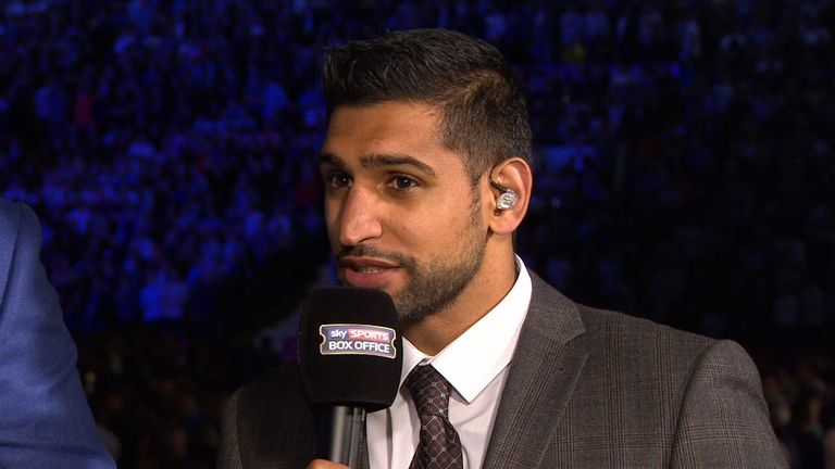 Amir Khan gives his reaction to Sky Sports Box Office after Kell Brook's fight against Errol Spence Jr.