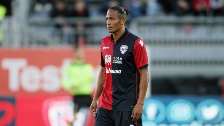 Bruno Alves of Cagliari looks on  during the Serie A match between Cagliari Calcio and Udinese Calcio at Stadio Sant'Elia