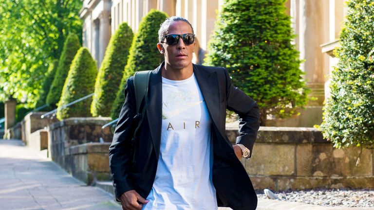 Rangers new signing Bruno Alves pictured in Glasgow on Tuesday