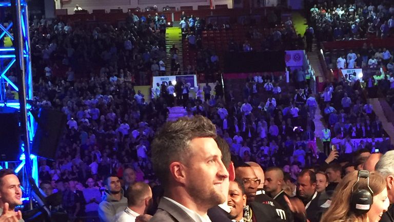 Carl Froch gave George Groves a standing ovation after watching win the WBA 'super' super-middleweight title