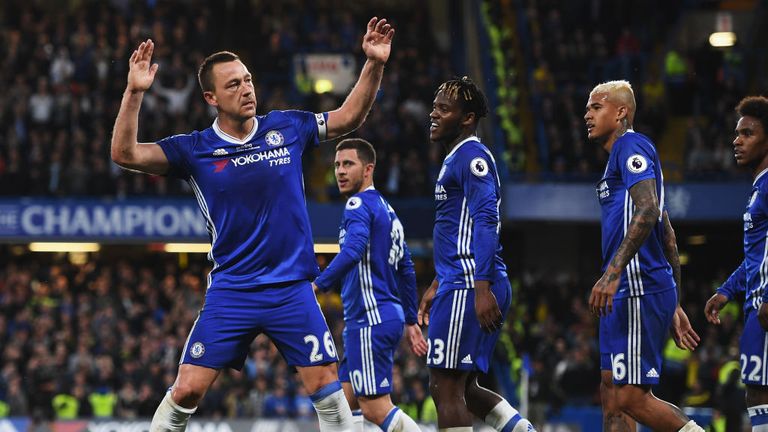 Terry saluted the fans after scoring on his penultimate home game for the club