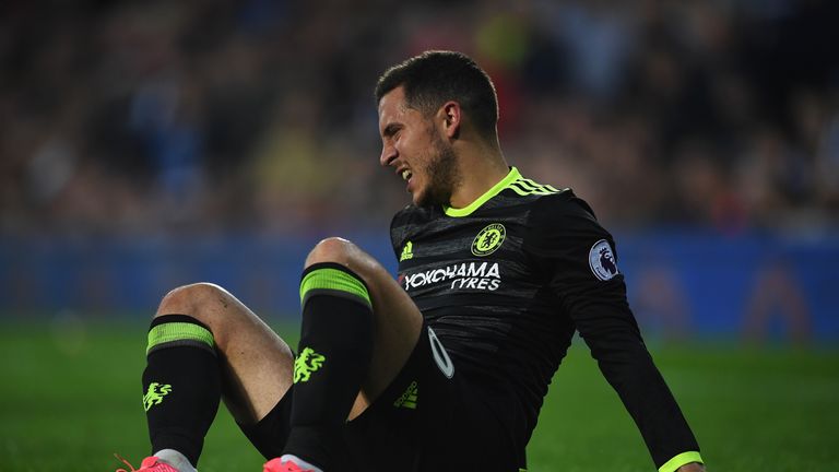 WEST BROMWICH, ENGLAND - MAY 12:  Eden Hazard of Chelsea reacts during the Premier League match between West Bromwich Albion and Chelsea at The Hawthorns o