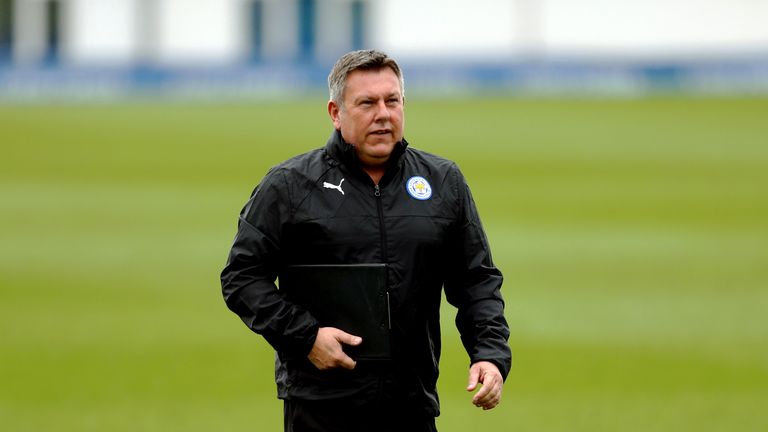 Leicester City manager Craig Shakespeare at training